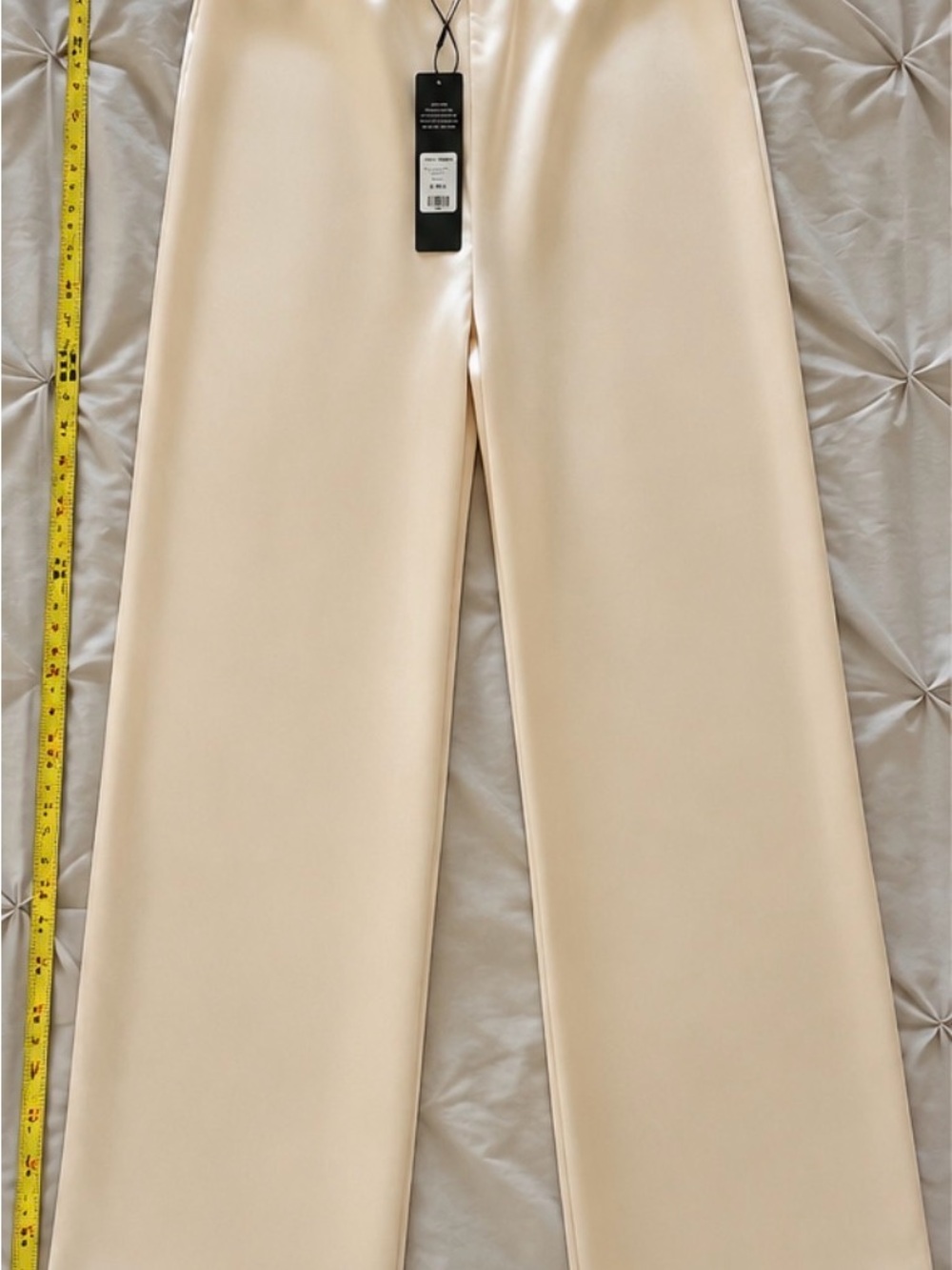 NWT* Fashion Nova Champagne Satin Wide-Leg Pull-On Pants